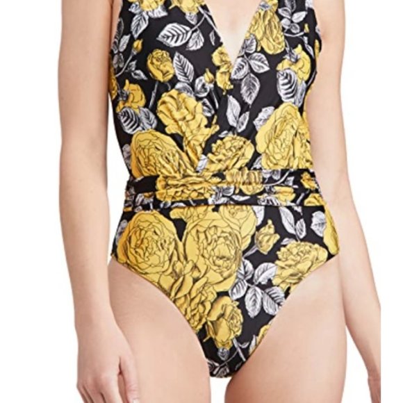 GANNI Floral Stencil One-Piece Swimsuit - Picture 10 of 11